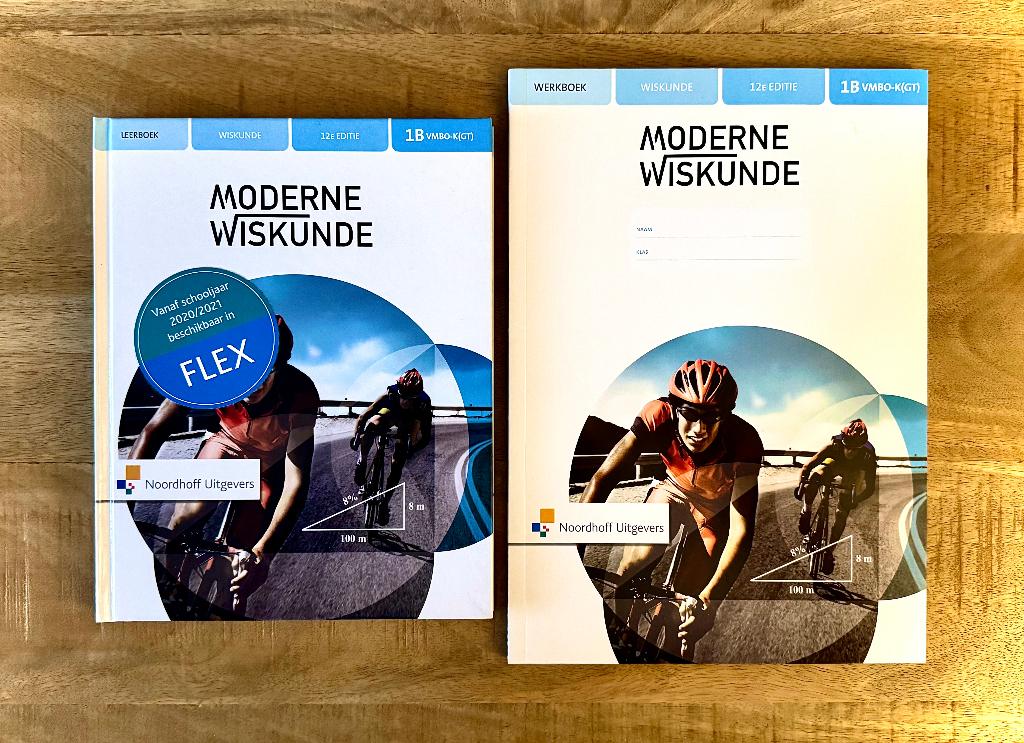 Moderne Wiskunde VMBO-KGT 1B Leerboek en Werkboek 12e editie, Nieuw, Wiskunde B, Noordhoff Uitgevers, Ophalen