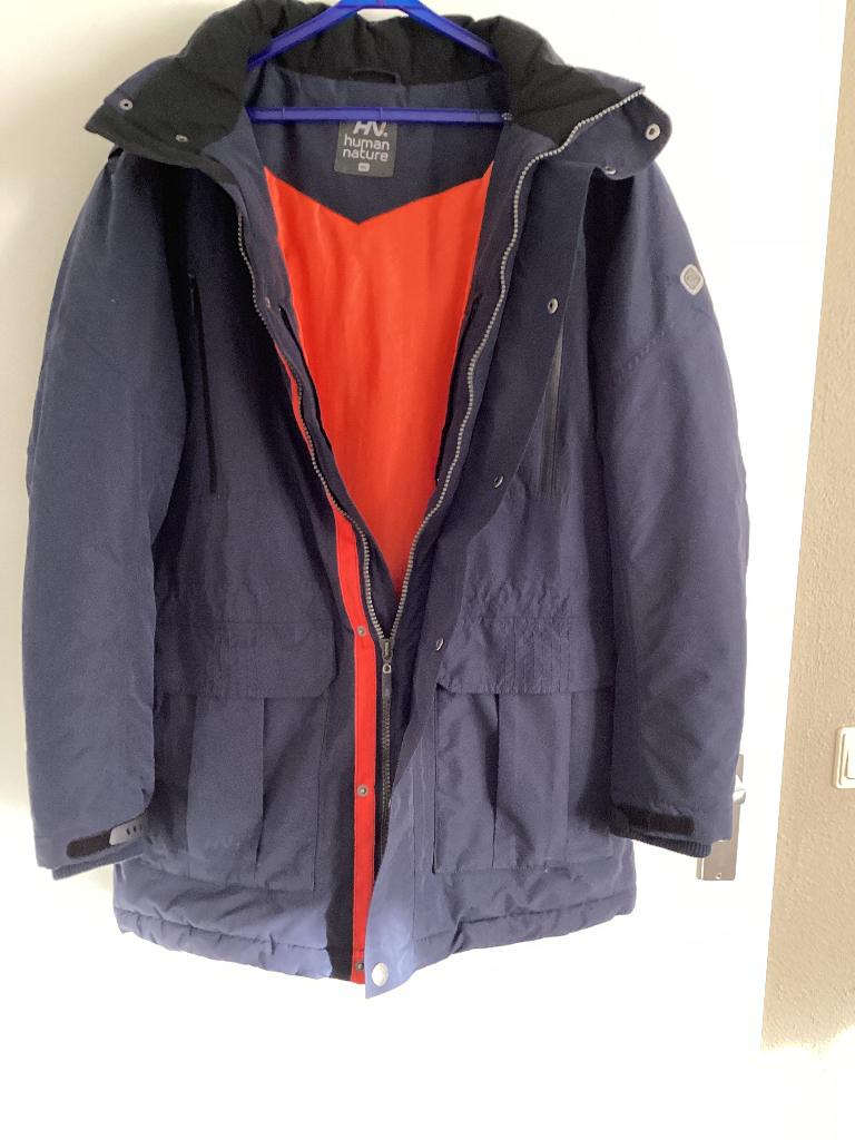 Tegen extra kou: warme heren winterjas van Human Nature XL, Blauw, Maat 56/58 (XL), Ophalen of Verzenden, Zo goed als nieuw