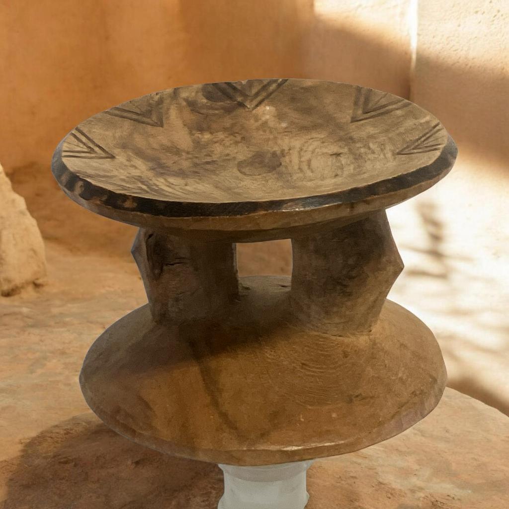 Afrikaanse Tonga/Dogon Kruk - Bijzettafel/Planten Tafeltje, Ophalen of Verzenden