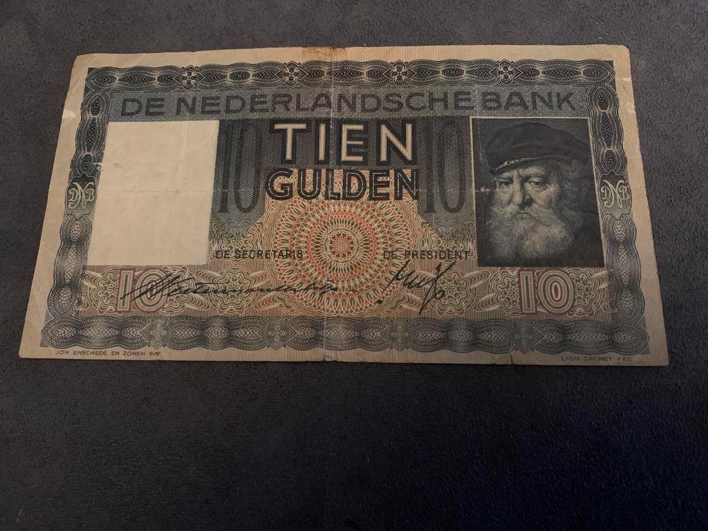 Bankbiljet 10 gulden 1938 “De Grijsaard”, Ophalen, 10 gulden, Los biljet