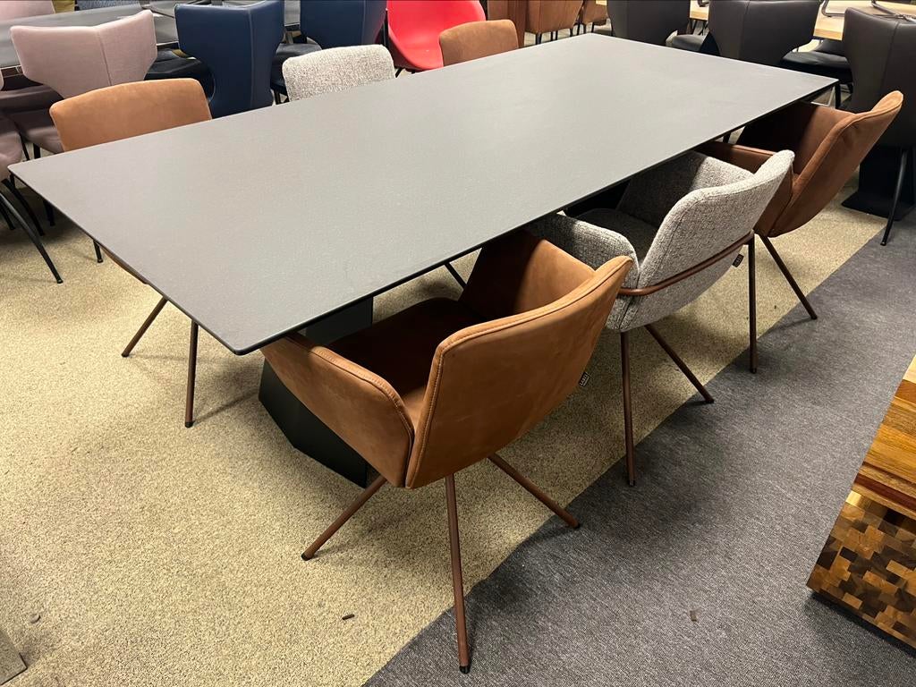 Nieuw Tonon Steel Eetkamertafel Keramiek Design Tafel 220, Overige materialen, Ophalen of Verzenden, Vijf personen of meer, Rechthoekig