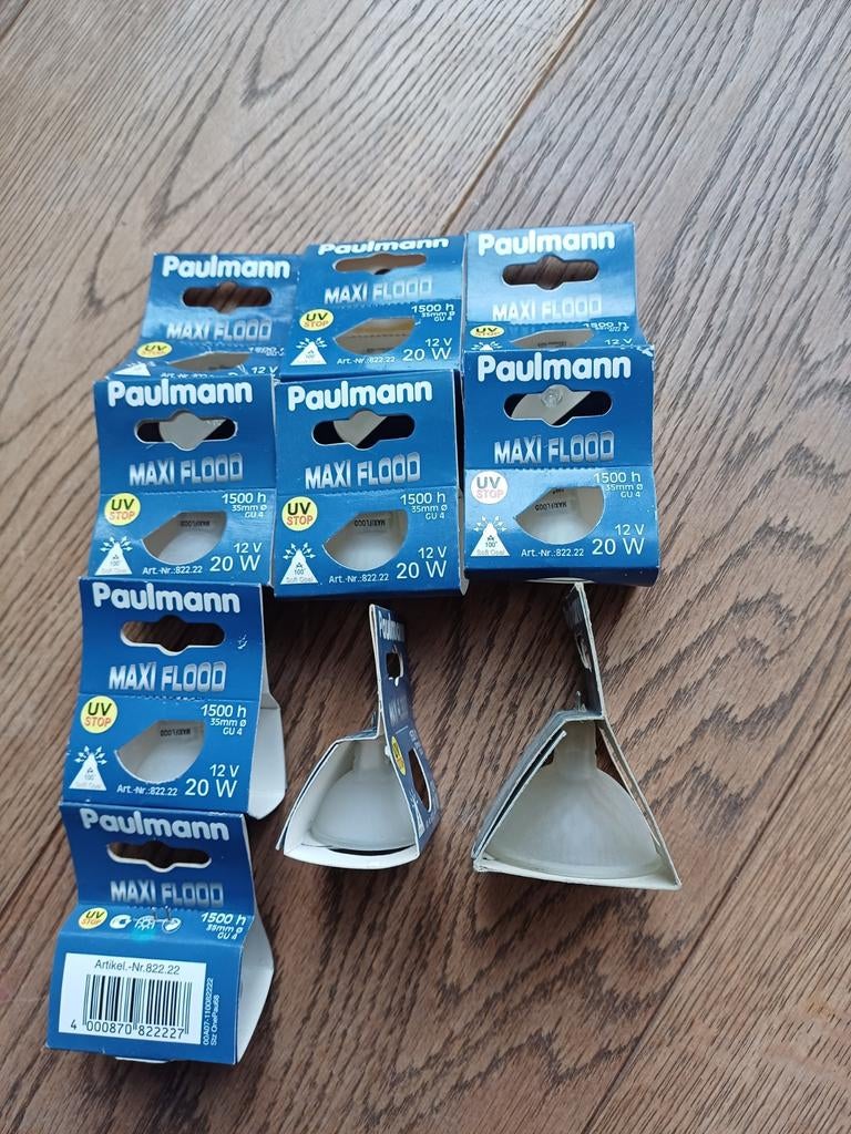 9x Paulmann maxi floodlight 35mm. halogeen, Ophalen of Verzenden, Nieuw, Bipin of Steekvoet, Halogeen (gloei)lamp