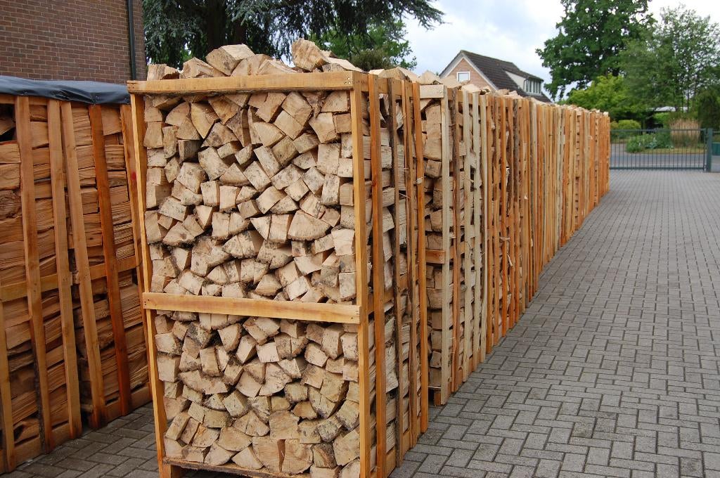 Droog essen haardhout / openhaardhout, Tuin en Terras, Haardhout, Minder dan 3 m³, Ophalen, Essenhout, Blokken