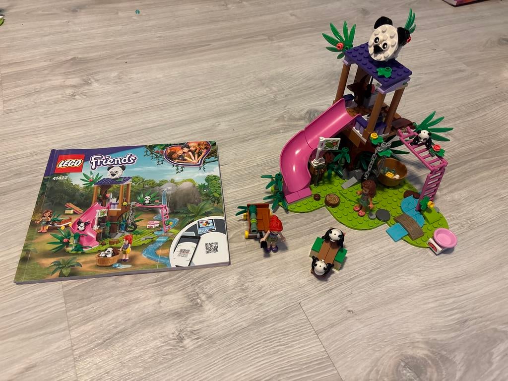 Lego Friends 41422 Panda Boomhut, Ophalen of Verzenden, Zo goed als nieuw, Complete set, Lego