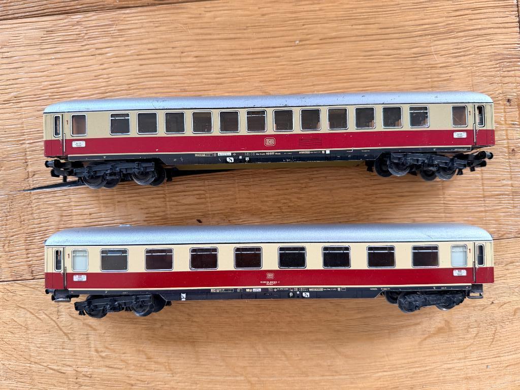 2x Marklin blikken DB wagons jaren 60 goede staat., Hobby en Vrije tijd, Ophalen, Wisselstroom, Gebruikt, Wagon