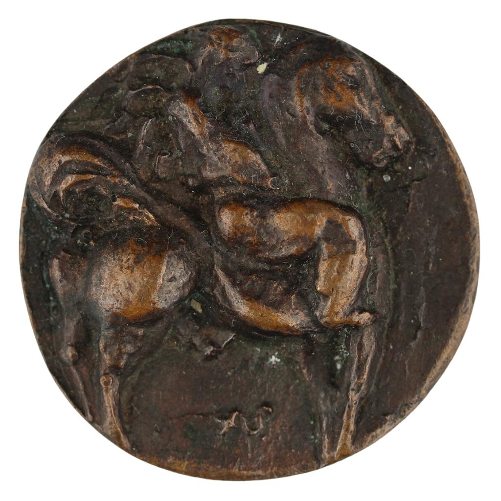 Penning VPK 1967 Arthur Spronken : Ruiter te Paard, Postzegels en Munten, Penningen en Medailles, Brons, Nederland, Verzenden