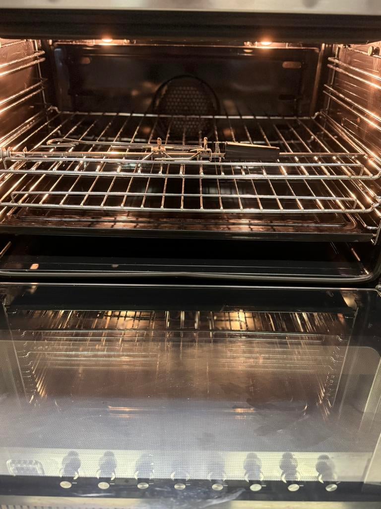 Luxe Boretti 6 pits RVS met multifunctionele oven 90 cm, Fornello Esperta, Ophalen of Verzenden, Zo goed als nieuw, Energieklasse A of zuiniger