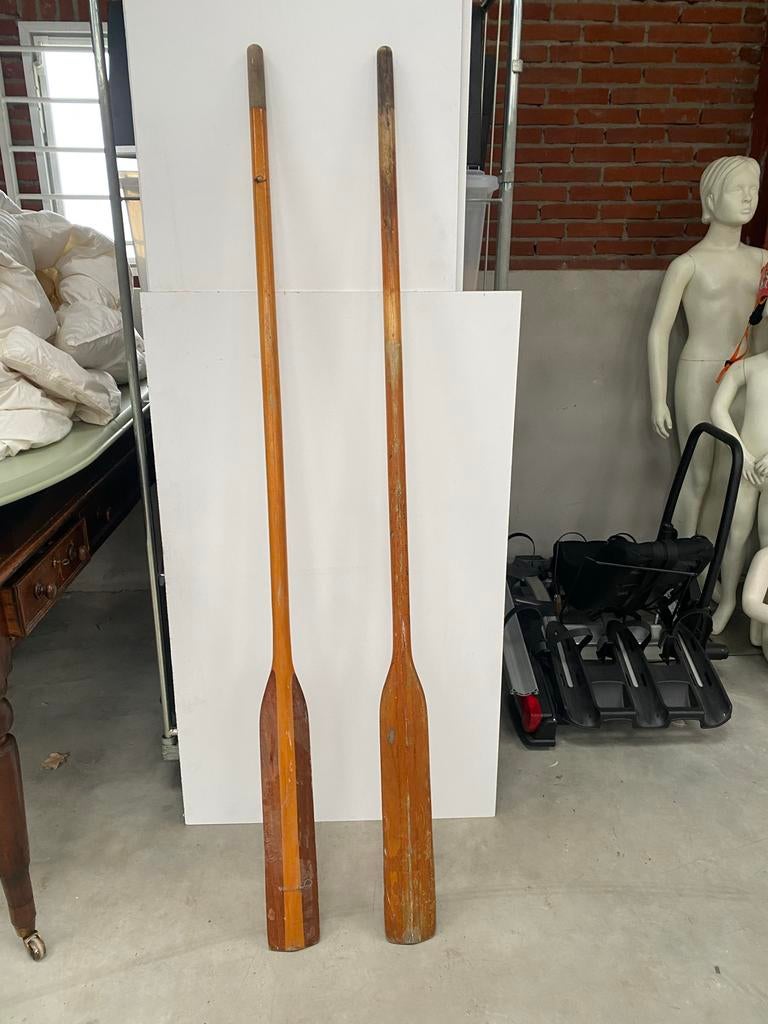 Houten Vintage Peddels - Decoratie of Gebruik, Gebruikt, Eén persoon, Met peddels, Overige typen