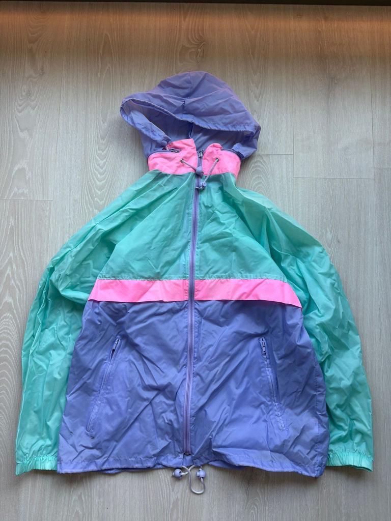 Vintage 80s Regenjas Dames Maat M - Zeer Goed!, Maat 38/40 (M), Overige kleuren, ., Ophalen of Verzenden