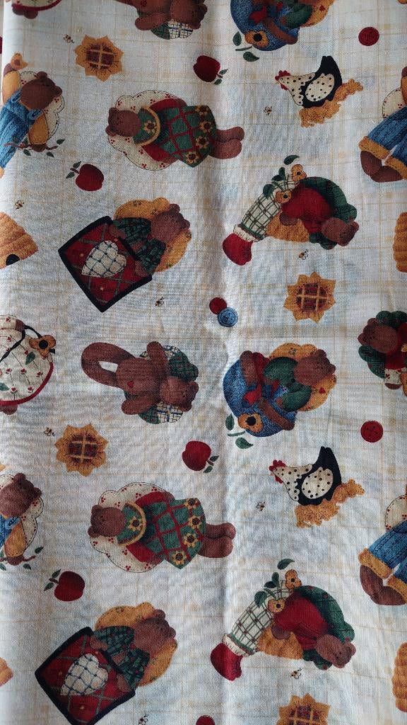 quiltstoffen Leslie Beck teddyberen en kippen sr 58 € 5,00, Overige kleuren, 120 cm of meer, Nieuw, Ophalen of Verzenden