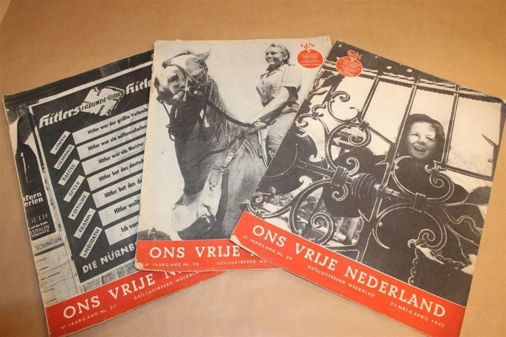 3 Magazines Ons Vrije Nederland - 1947 !!, Boeken, Tijdschriften en Kranten, Ophalen of Verzenden, Gelezen