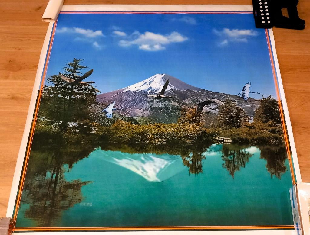 NU OF NOOIT - 3D black light winters doek - 116 x 129 cm, Ophalen, Nieuw