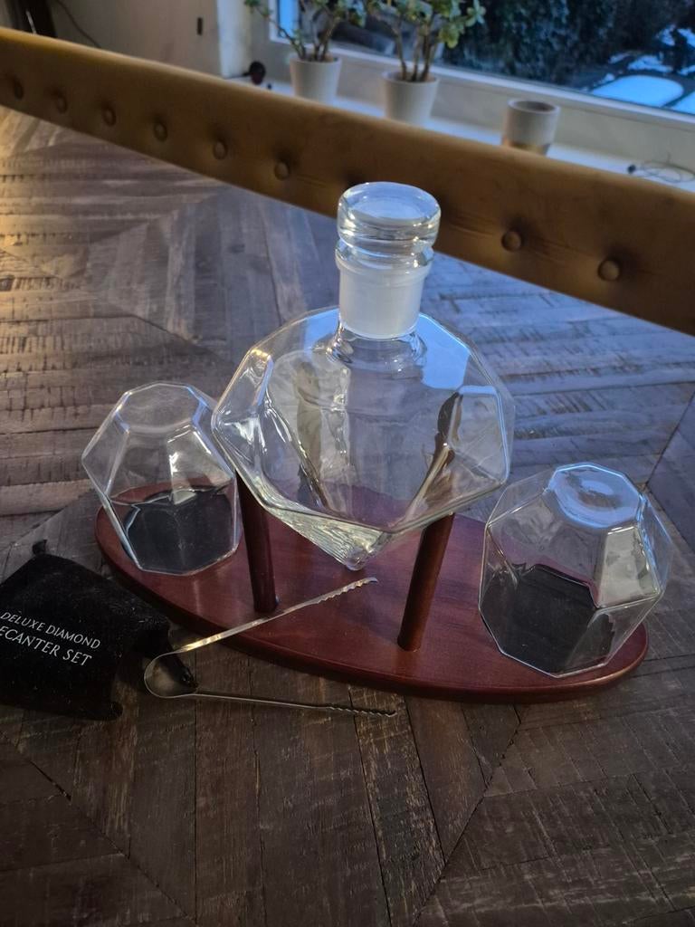 Luxe Decanteerset - Karaffen en Glazen, Ophalen, Zo goed als nieuw