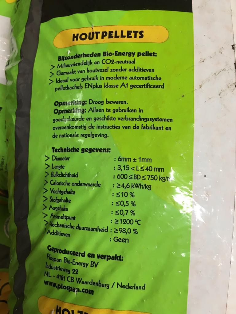 Plospan houtpellets mix 56x14kg, Tuin en Terras, Haardhout, Minder dan 3 m³, Ophalen, Overige houtsoorten, Blokken