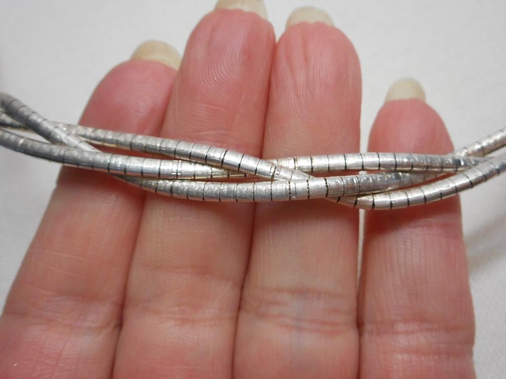 Zilveren zwaar gevlochten vintage collier (spang) nr.604, Verzenden, Zo goed als nieuw, Zilver, Zilver
