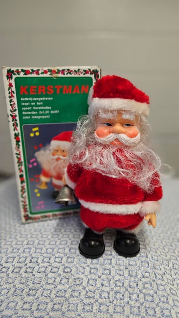 Vintage bewegende kerstman, Ophalen of Verzenden