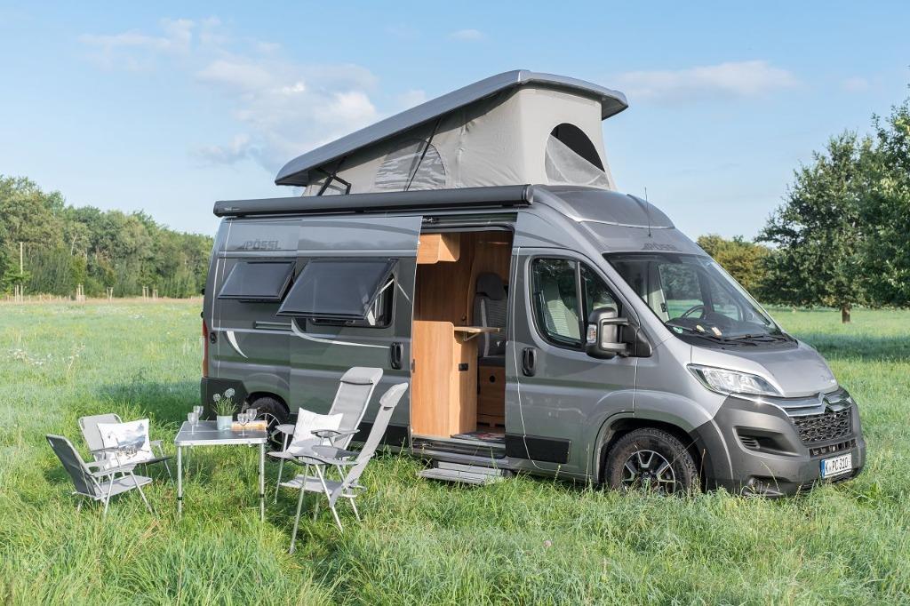 Pössl camper voor 4 Pers. voorjaar vakantie kampeerbus reis