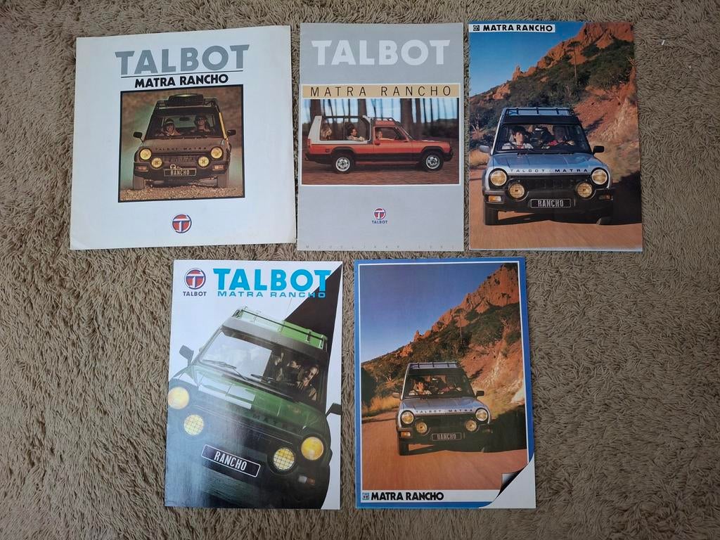 Lot autofolders Talbot Matra Rancho, Verzenden, Zo goed als nieuw, Algemeen