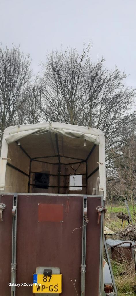 1,5 paarden trailer, opknapper. Met kenteken., Dieren en Toebehoren, Paarden en Pony's | Trailers en Aanhangwagens, Ophalen of Verzenden