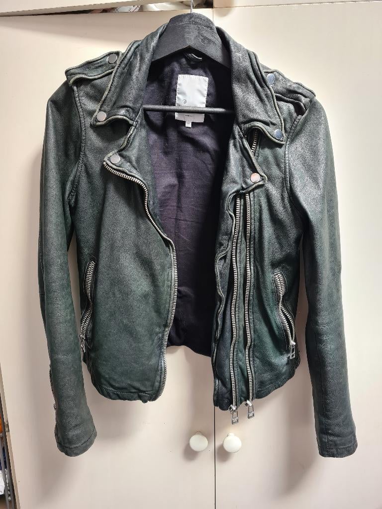 Leren biker jas Goosecraft, Maat 38/40 (M), Goosecraft, Zwart, Ophalen of Verzenden