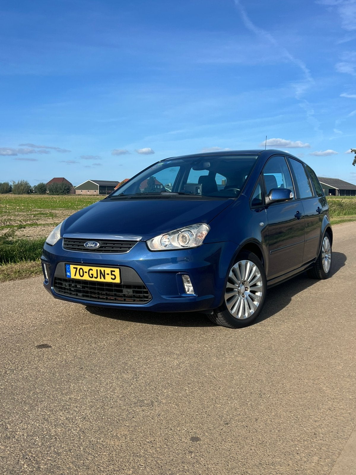 Ford C-Max Titanium 1.8 92KW 2008 Blauw, Auto's, Voorwielaandrijving, 125 pk, 4 cilinders, Blauw