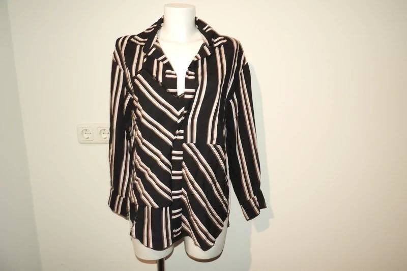 Maje blouse tuniek gestreept deze richtingen super apart 2/M, Maat 38/40 (M), Meerkleurig, Verzenden, Maje