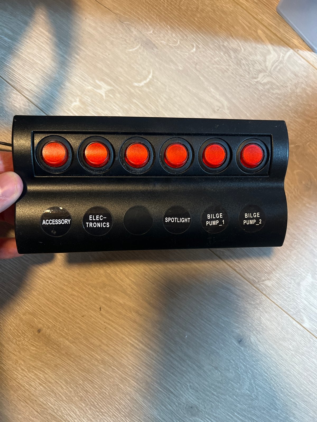 12 Volt Schakelpaneel met 6 Schakelaars voor Boot/Camper, Watersport en Boten, Ophalen of Verzenden, Gebruikt, Motor en Techniek