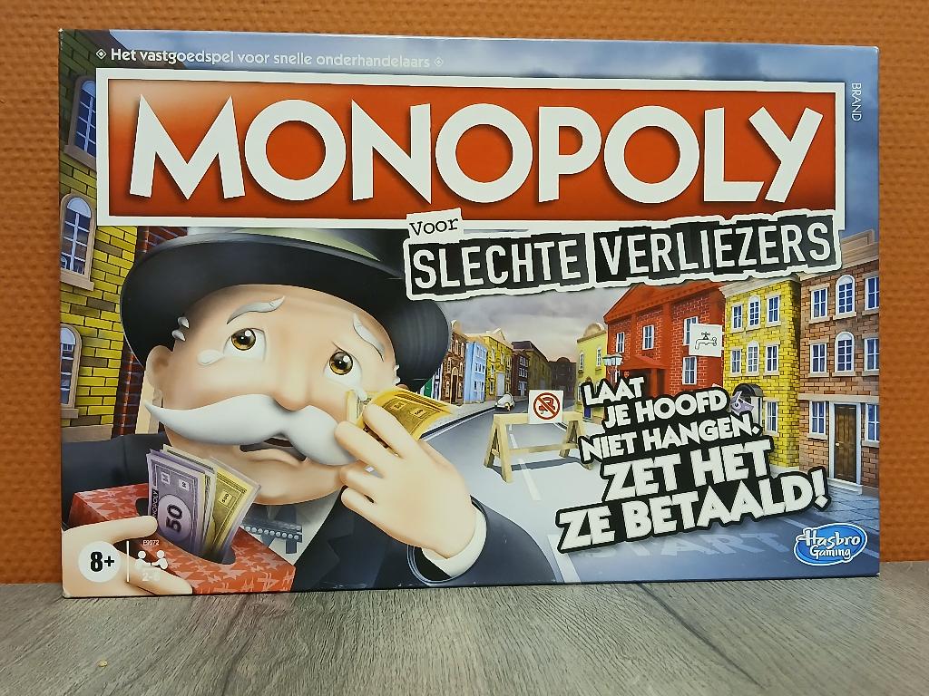 monopoly slechte verliezers, Vijf spelers of meer, Ophalen of Verzenden, Zo goed als nieuw, Hasbro Gaming