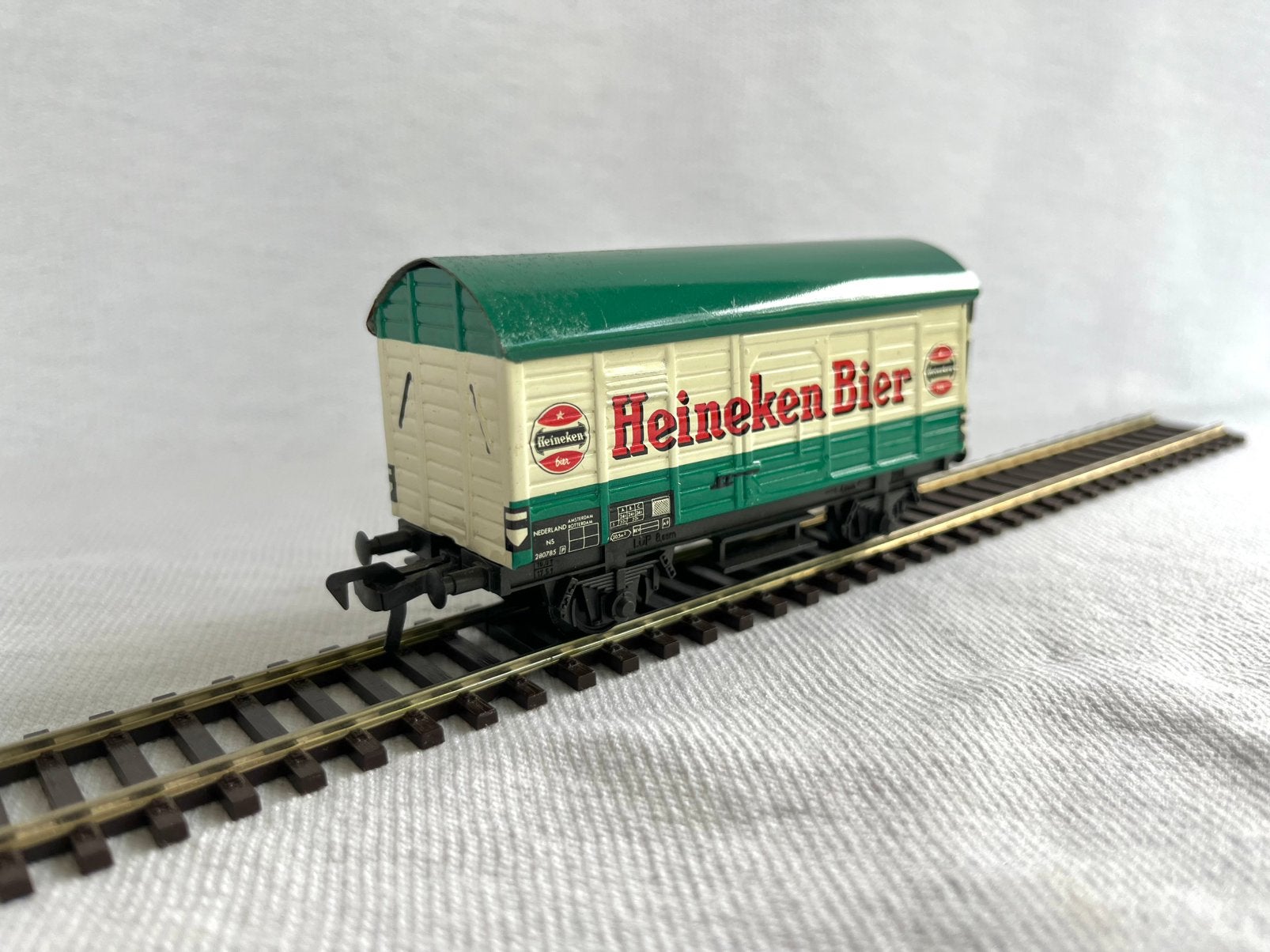 Fleischmann NS Heineken wagon H0, Gebruikt, Gelijkstroom, Fleischmann, Wagon