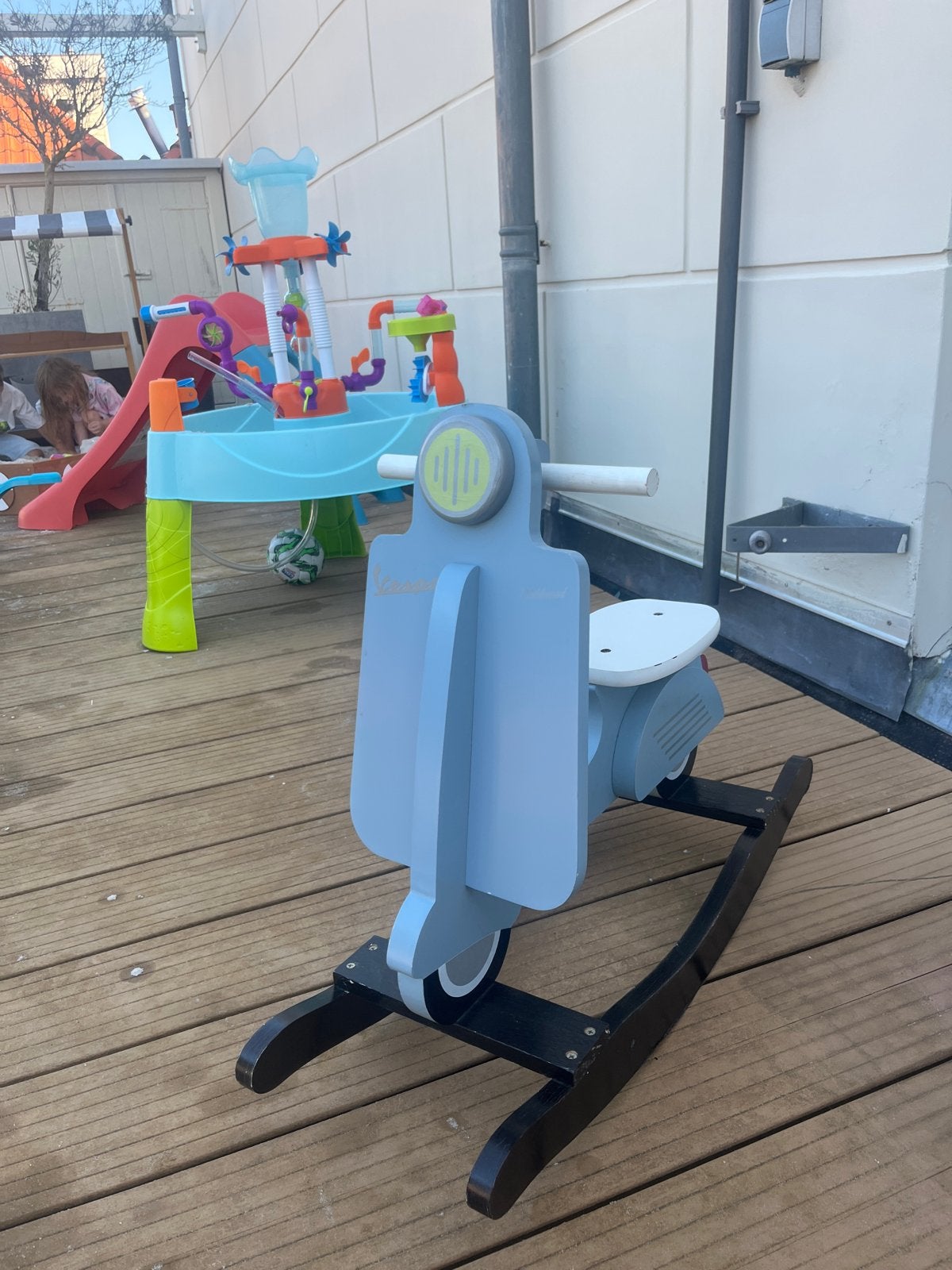 Houten hobbelscooter voor kinderen, Ophalen of Verzenden, Gebruikt
