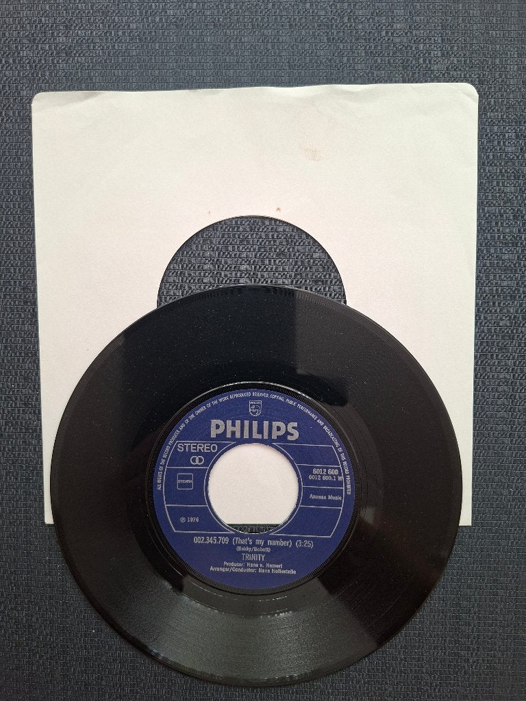 Trinity - 002.345.709 ( thats my number ), Ophalen of Verzenden, Gebruikt, 7 inch, Pop