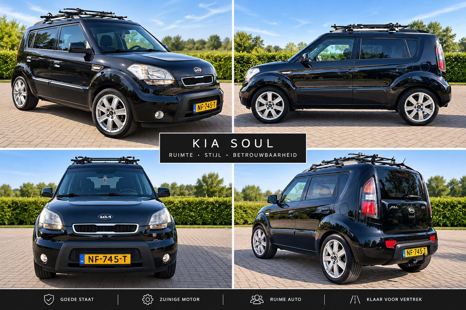 Kia Soul 1.6 2009 Zwart, Auto's, Kia, Voorwielaandrijving, 1145 kg, 1591 cc, 4 cilinders