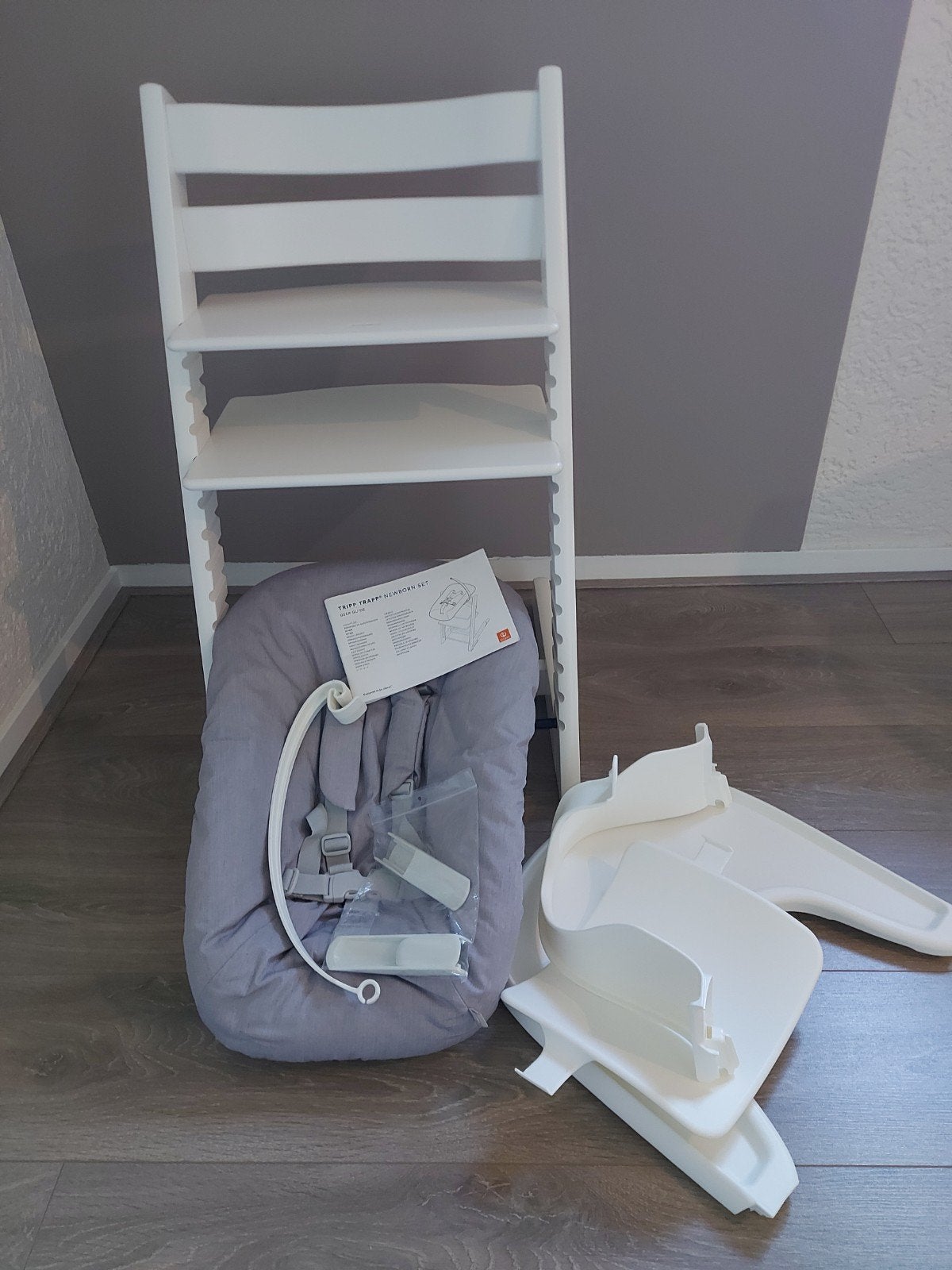 zeer mooie stokke tripp trapp met ass., Ophalen, Zo goed als nieuw, Meegroeistoel