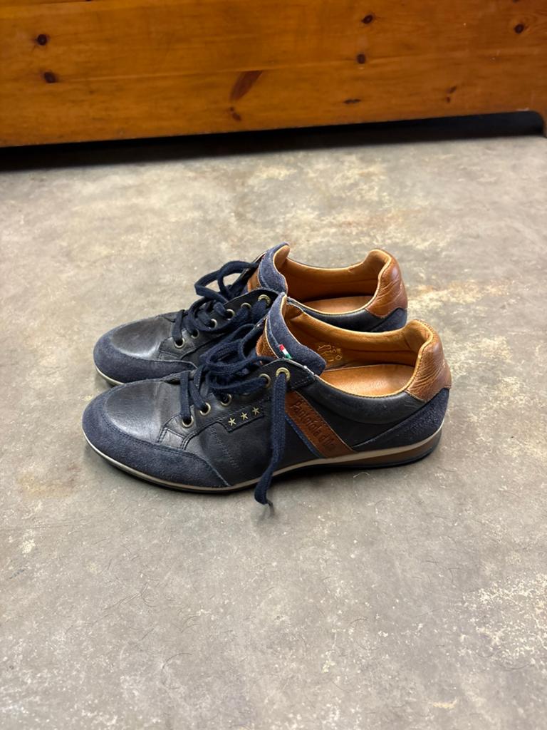 Pantofola d’oro Leren italiaanse sneakers 41, Verzenden, Blauw, Sneakers of Gympen, Zo goed als nieuw
