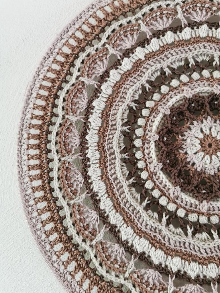 Mandala, Beautiful Brown, 40 cm, raamhanger/muurhanger, Wandhanger, Textiel, Nieuw, Ophalen of Verzenden
