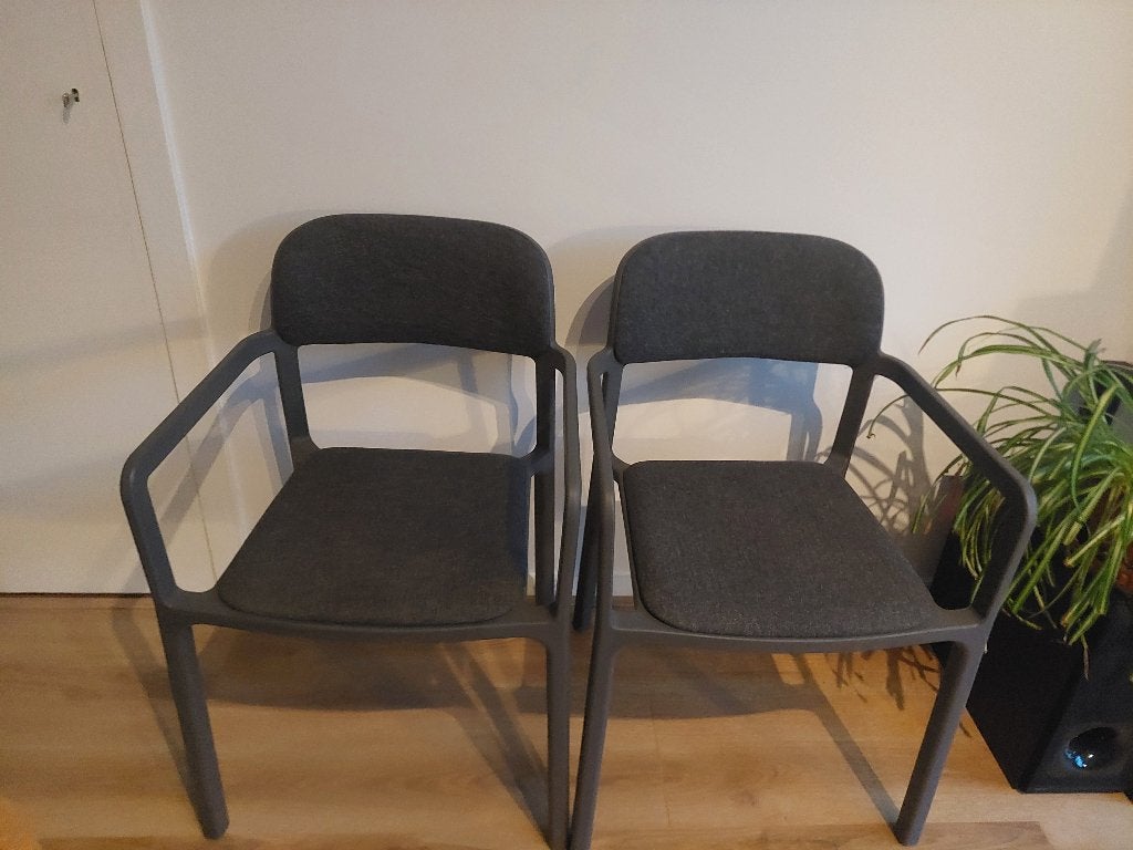 2x stoelen Ypperlig Hay Ikea (met stof), Ophalen, Grijs, Stof, Twee