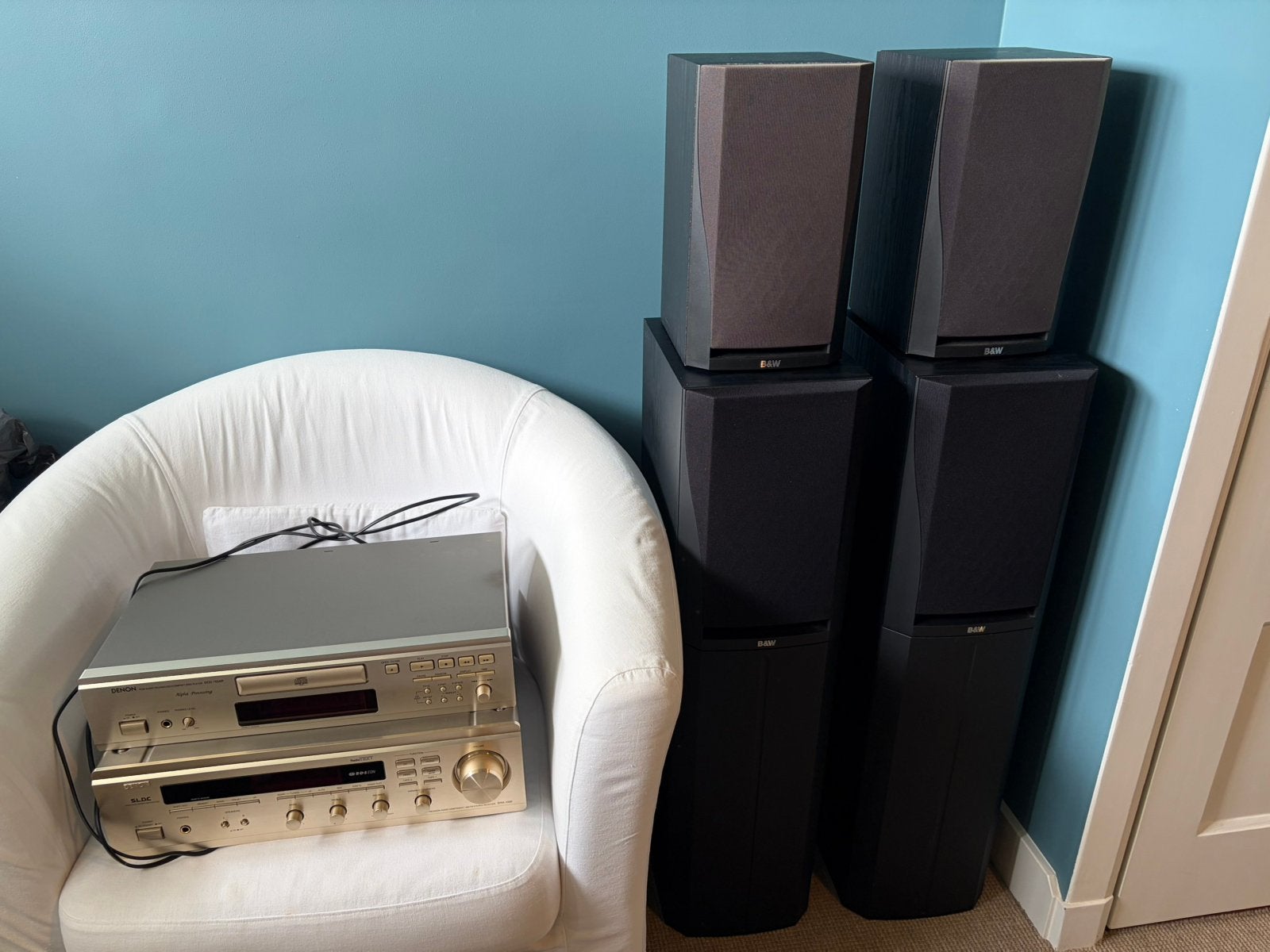 Denon DRA-1000 + DCD-755AR + B&W DM305, Ophalen, Gebruikt, Denon, 60 tot 120 watt
