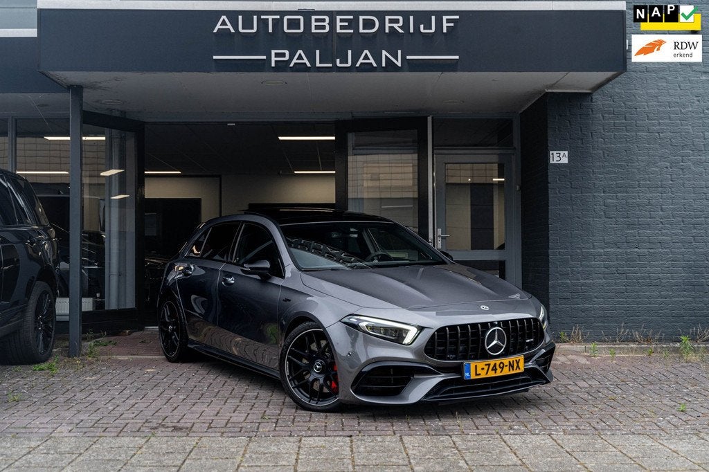 Mercedes-Benz A-klasse AMG 45 S 4MATIC+, PANO, BURMESTER, NA, Automaat, Gebruikt, 4 cilinders, Automatische klimaatregeling