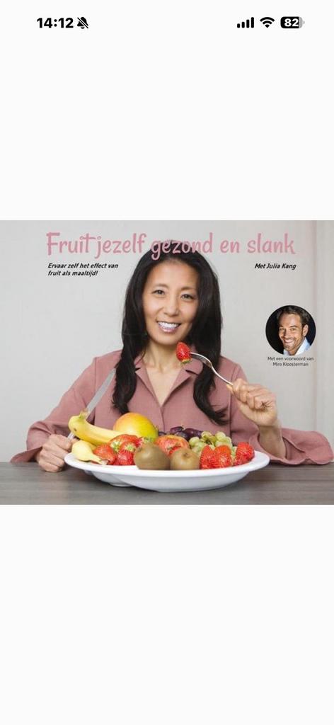 Julia Kang..Fruit jezelf gezond en slank, Boeken, Ophalen of Verzenden, Zo goed als nieuw