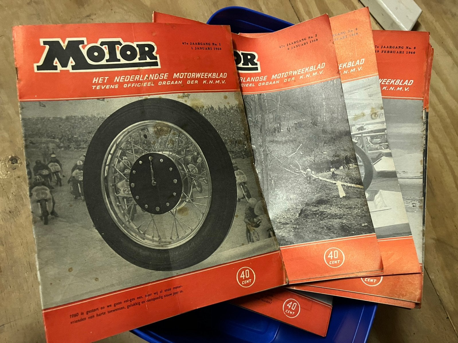 Vintage MOTOR tijdschriften uit 1960 KNMV complete jaargang, Ophalen of Verzenden, 1940 tot 1960, Nederland, Tijdschrift
