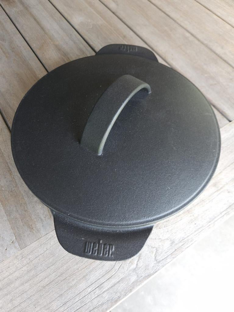 Weber Gietijzeren Dutch Oven - Perfect voor BBQ en Outdoor, Ophalen of Verzenden, Zo goed als nieuw, Weber