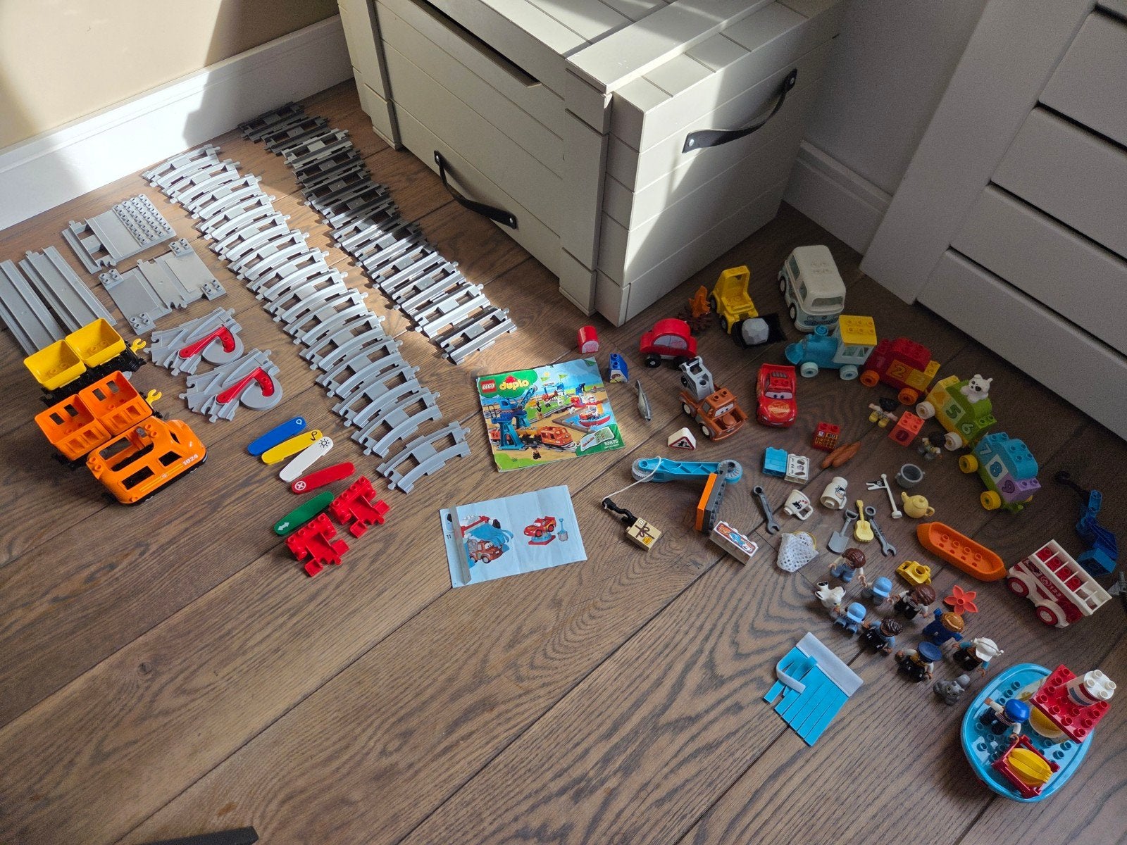 Grote Duplo collectie: trein, auto's, figuren en meer!, Kinderen en Baby's, Ophalen of Verzenden, Zo goed als nieuw, Inclusief instructies