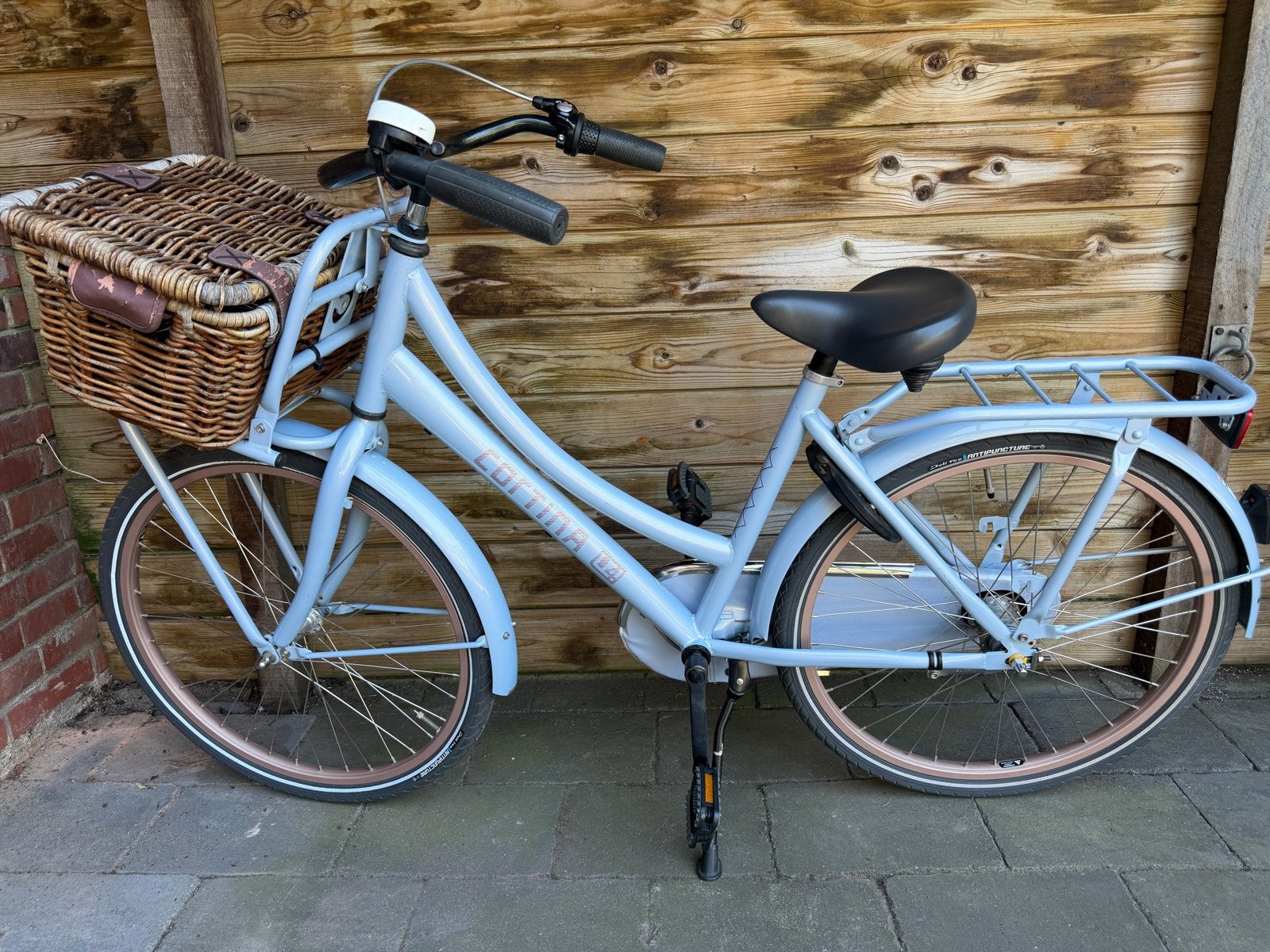 Cortina 24 inch Transportfiets - Lichtblauw, Terugtraprem, Gebruikt, Versnellingen, 56 cm of meer