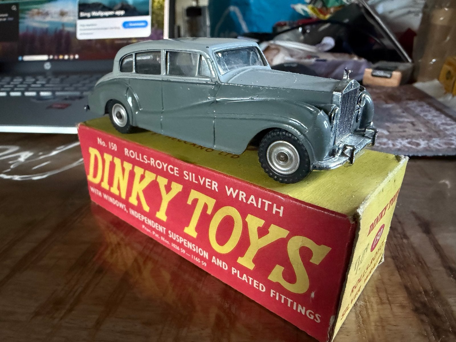 Dinky Toys 150 Rolls Royce Silver Wraith met doos, F, Dinky Toys, Ophalen of Verzenden, Zo goed als nieuw