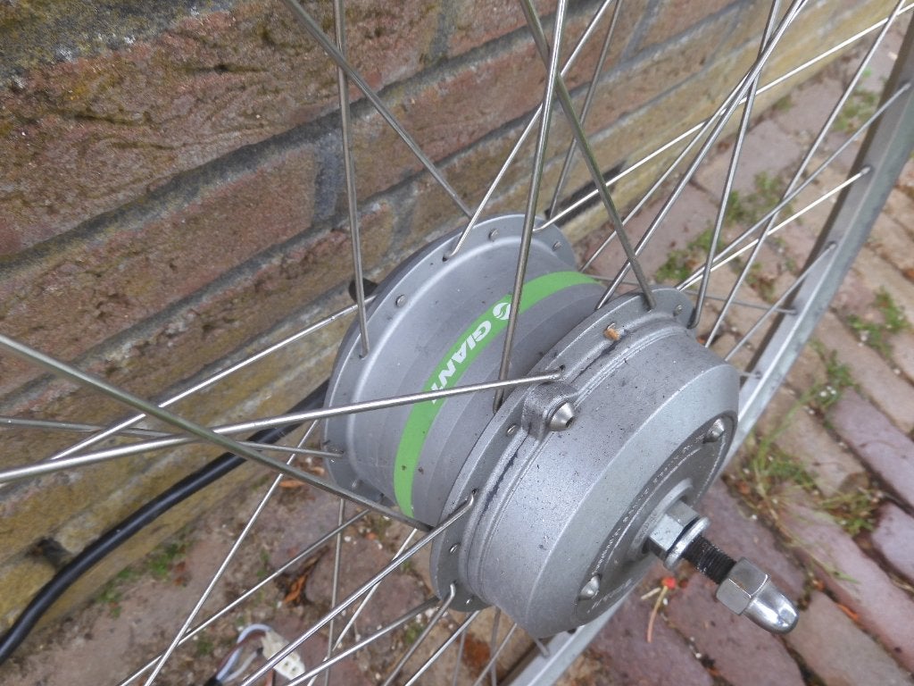 Voorwielmotor van een Giant Twist Double in goede staat, Fietsen en Brommers, Fietsonderdelen, Gebruikt, Aluminium, Elektrische fiets