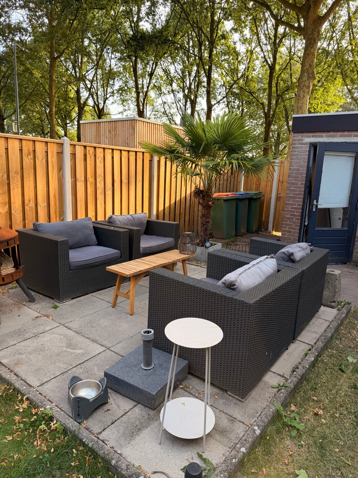 Wicker Loungeset met Kussens - 4 Zitplaatsen, Ophalen, 4 zitplaatsen, Gebruikt, Loungeset