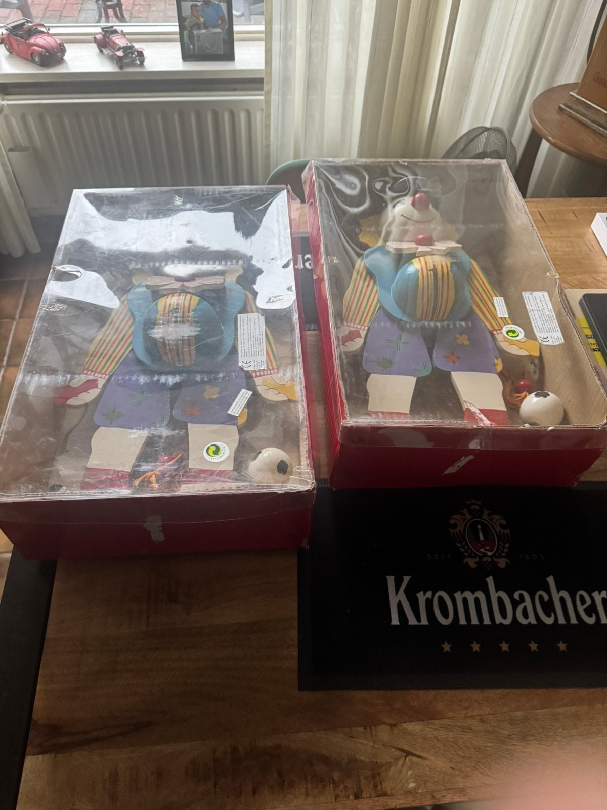 Twee houten trekpop, Ophalen of Verzenden, Zo goed als nieuw