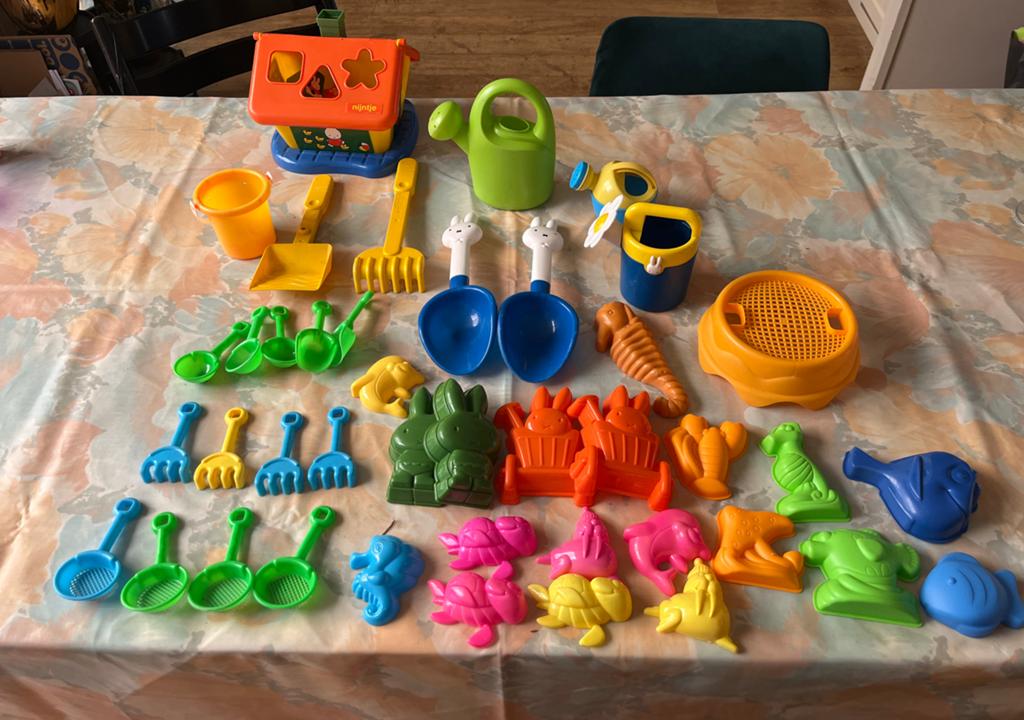 Grote set zandspeelgoed voor kinderen, Ophalen of Verzenden, Gebruikt
