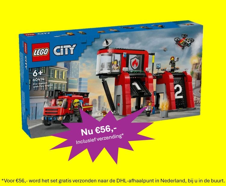 LEGO City 60414 Brandweerkazerne NIEUW! - NU slechts €53,-  , City, Nieuw, Ophalen of Verzenden, Complete set
