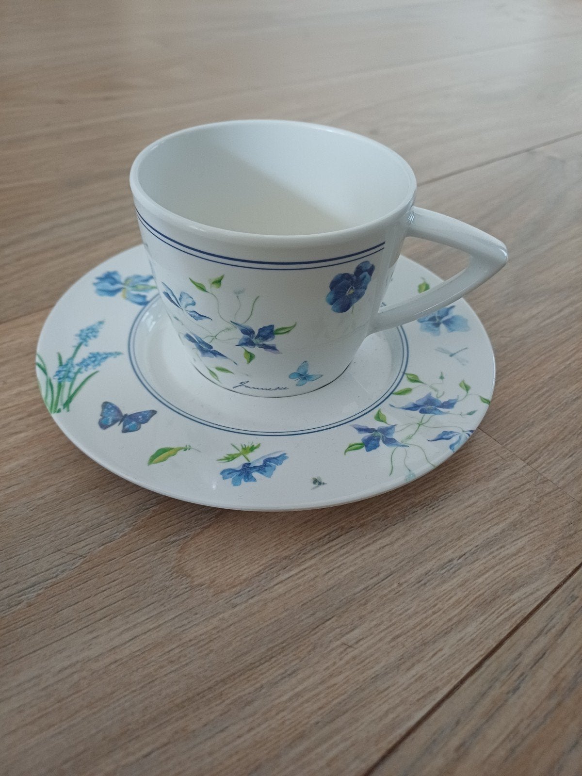 Mepal Rosti melamine kop en schotel set, 4 stuks + 2 soepkom, Kunststof, Gebruikt, Mepal, Ophalen of Verzenden